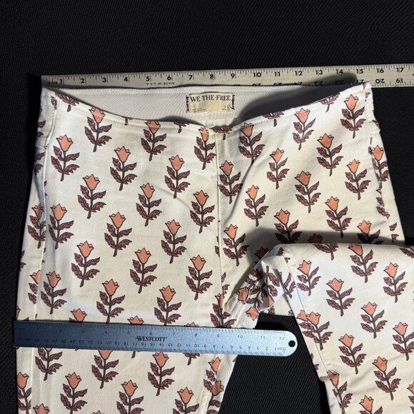 Free People Penny Pull-On Printed Flare Jeans Sz 28 - Picture 9 of 16